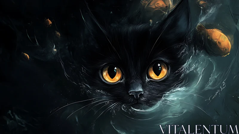 Luminous Feline Oracle Conjures Mystical Energy