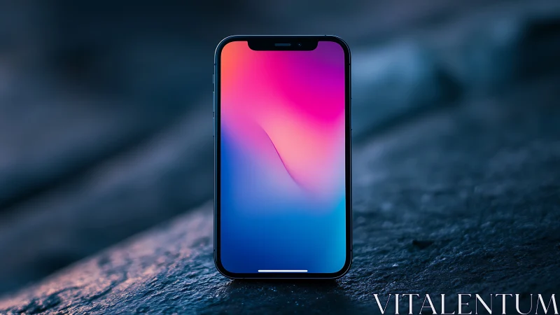 Premium Smartphone with Gradient Wallpaper Display