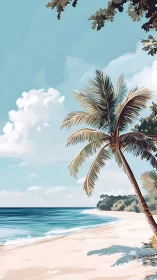 Tropical Paradise: Where Palm Trees Meet Sandy Shores.