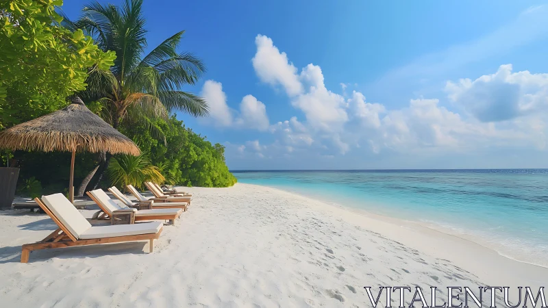 Turquoise Paradise: Where Loungers Meet Infinite Ocean Horizons