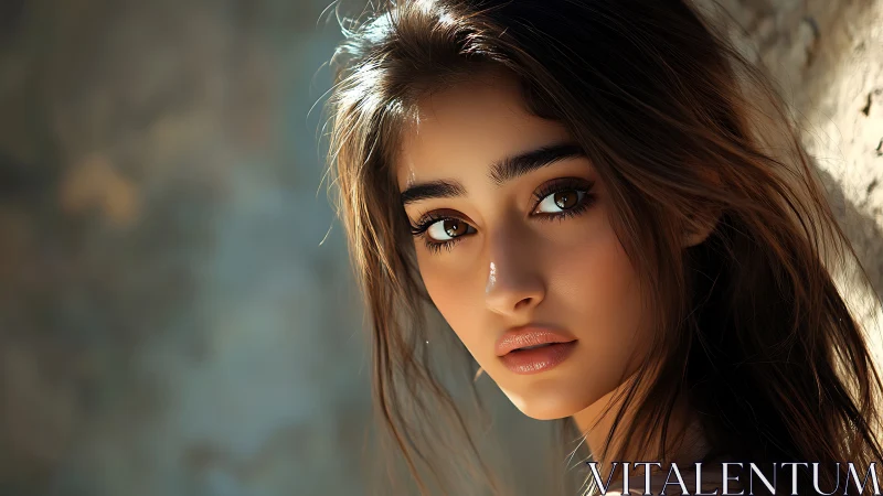 Cinematic close-up portrait with warm rim lighting and bokeh