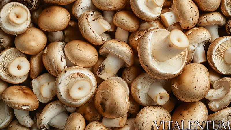 Tightly packed brown mushrooms display caps, gills, and stems