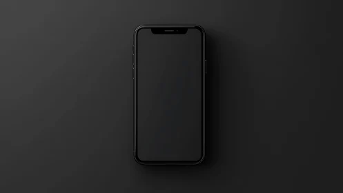 Modern smartphone mockup against sleek dark background