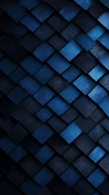 Midnight Sapphire Tiles in Overlapping Geometric Whispers.