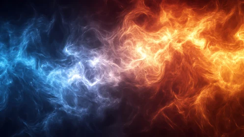 Ethereal Dance of Fire and Ice Energies