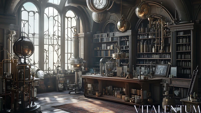 Sunlit brass and bottled wonders quietly map an alchemist’s day