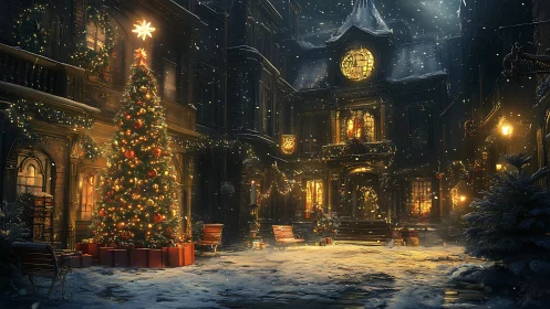 Midnight snow remembers every glowing window’s quiet wish