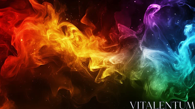 Chromatic nebula plume forms dynamic spectral energy band