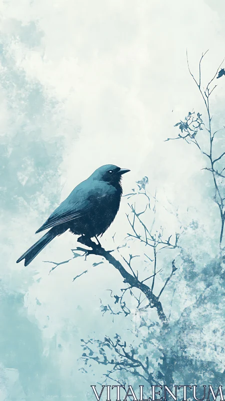 Solitary Songbird Perched in Quiet Contemplation