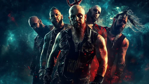 Galactic metal warband storms a nebula of electric fury.