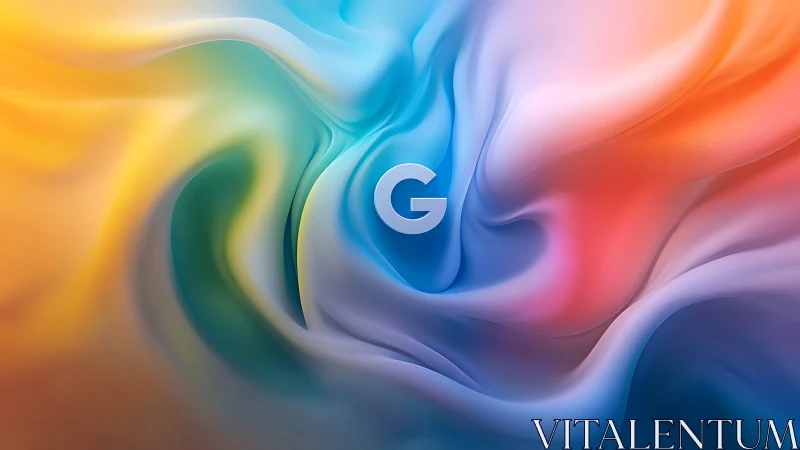 Soft swirling rainbow backdrop with gentle central focus.