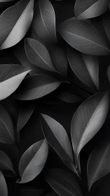 Velvet monochrome leaves drifting across midnight silence.