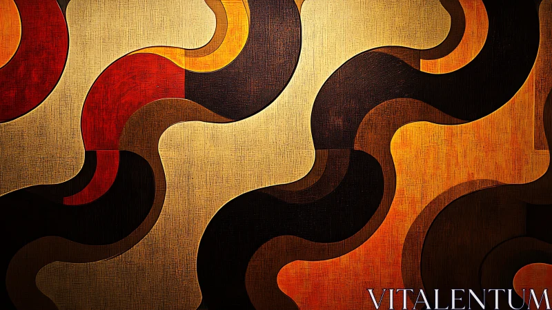 Sunlit serpentine curves tango across a woven ember field