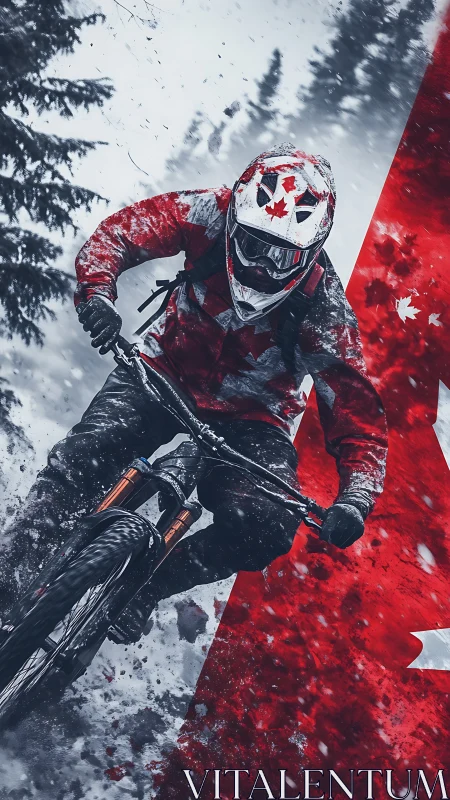 Maple-charged downhill rider cuts fire through Canada’s snow