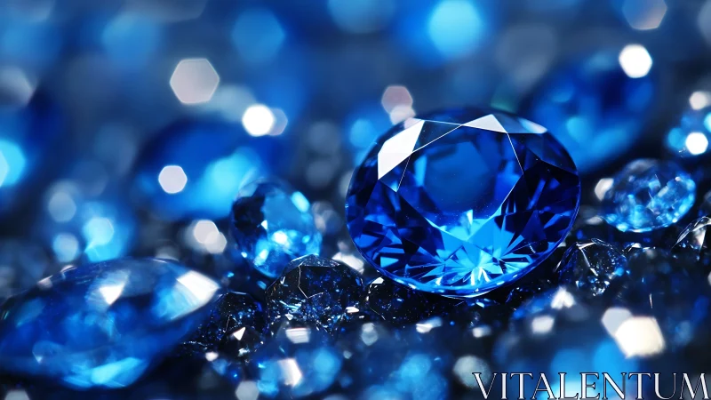 Midnight sapphires conduct a luminous symphony of facets