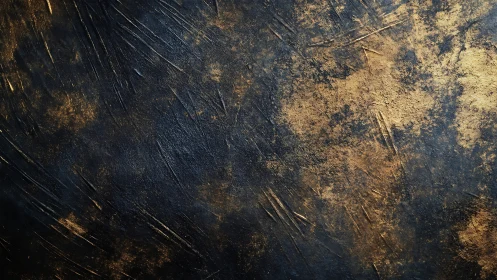 Dark textured background with gold metallic rough strokes.