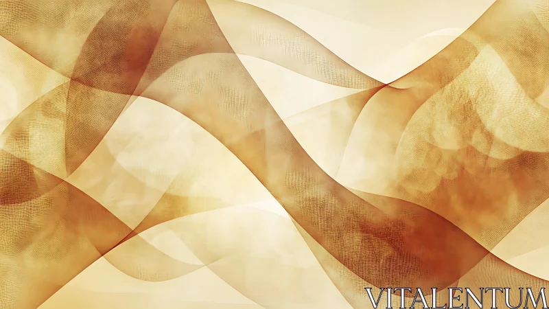 Layered beige and brown abstract wave pattern background.