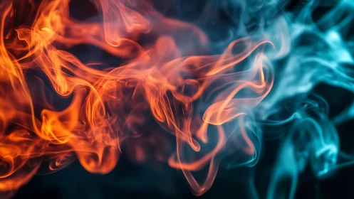 Red and Blue Flames Meet in Dynamic Contrast