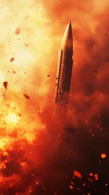 Inferno Rising: Missile Pierces the Firestorm