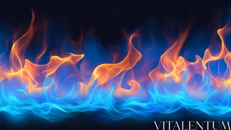 Dynamic Blue Flame Phenomenon with Ascending Thermal Gradient.