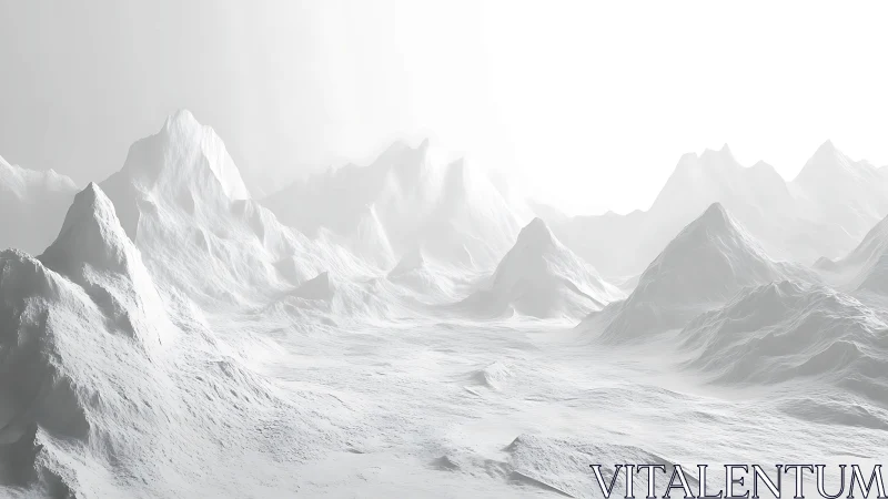 Monochromatic 3D terrain model shows undulating mountain range