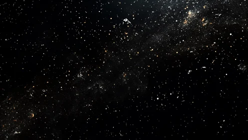 Dense star field and cosmic dust band in deep space.