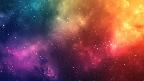 Chromatic nebula field with radiant stellar diffusion.