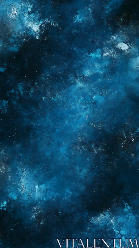 Midnight nebula tides in stormy sapphire blues.