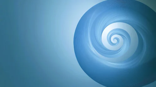 Soothing blue spiral quietly draws you into its calm center