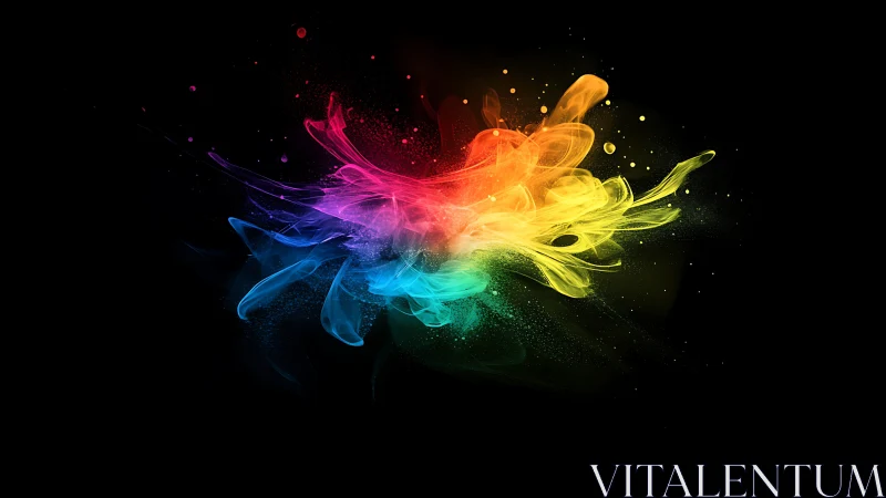 Colorful swirling paint cloud celebrates bold creative energy