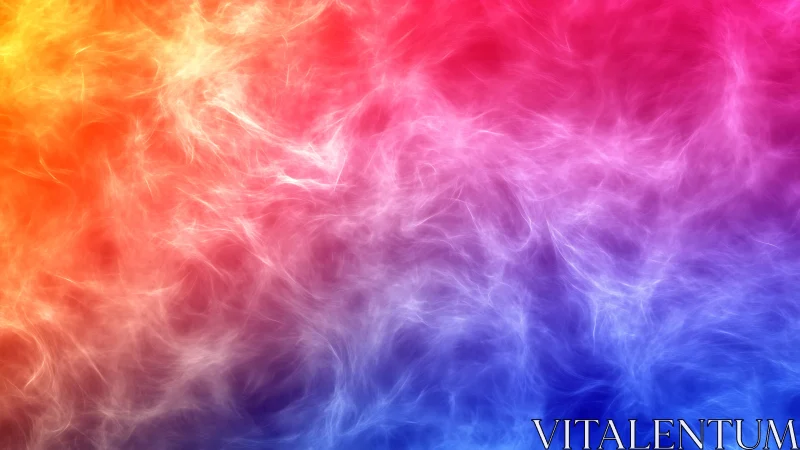 Volumetric color nebula forms triadic gradient with wispy turbulence