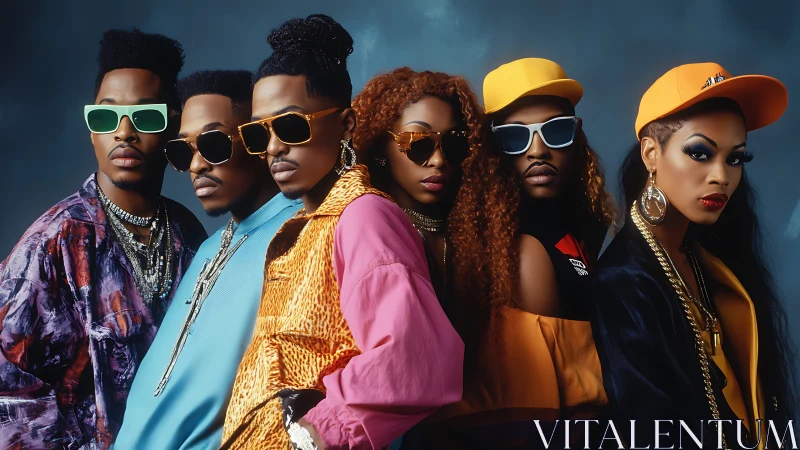 Bold friends in retro streetwear sharing fearless cool style.