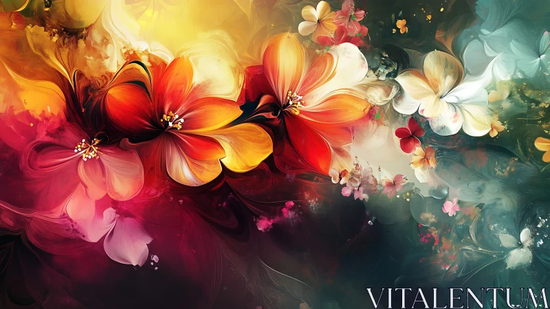 Luminescent Floral Gradient: Digital Color Field Composition.