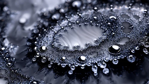 Macro study of metallic droplets forming fractal liquid vortex