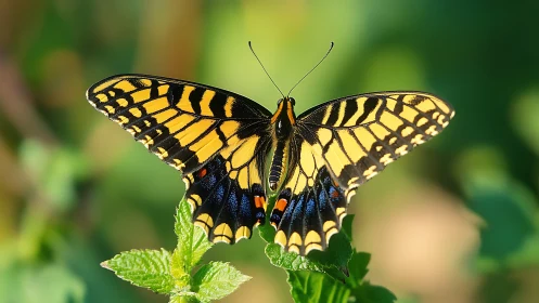 Macrophotographic study of yellow swallowtail wing geometry.