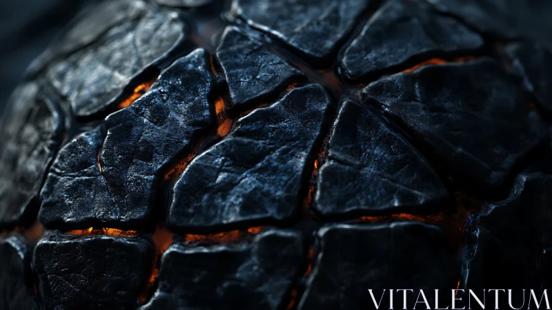 Smoldering basalt bloom cracked by hidden ember veins.