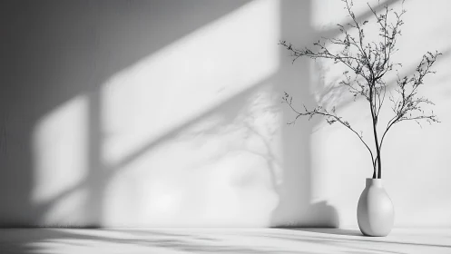 Gentle sunlight and a simple vase bring quiet calm home.