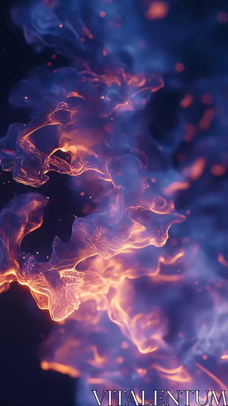 Liquid Fire Dreams Cascade Through Digital Night.