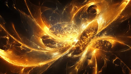 Solar storm ballet swirling through molten cosmic silk.