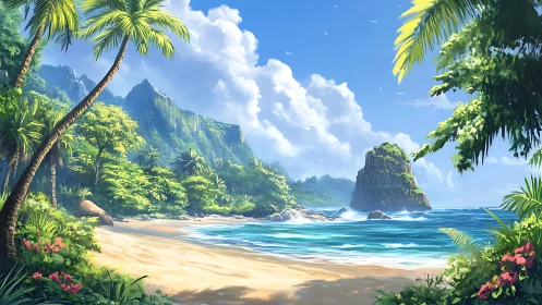 Tropical Paradise Awaits on a Hidden Island Beach