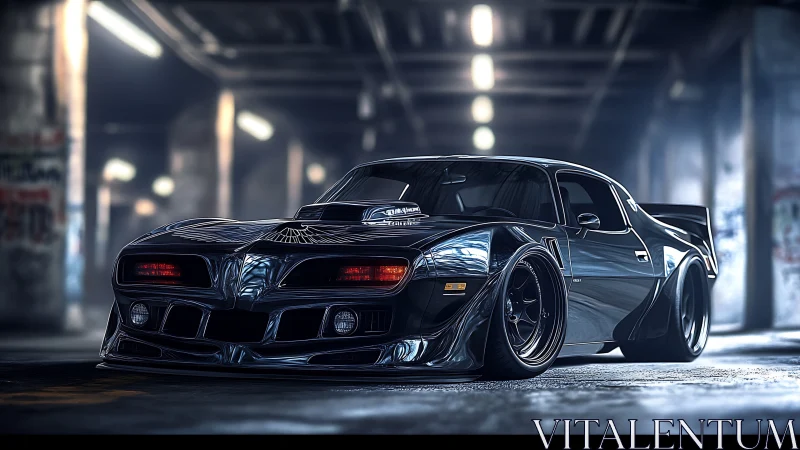 Midnight muscle prowls the warehouse in mirror-black armor