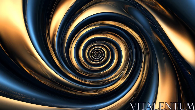 Gilded vortex corridor of molten midnight spirals.