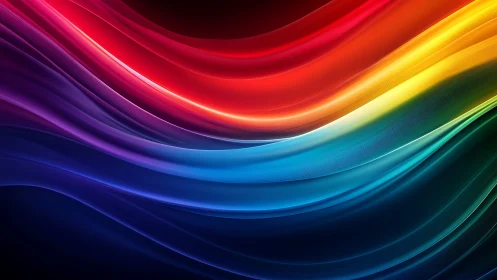 Chromatic rivers pour across the night in silken digital waves