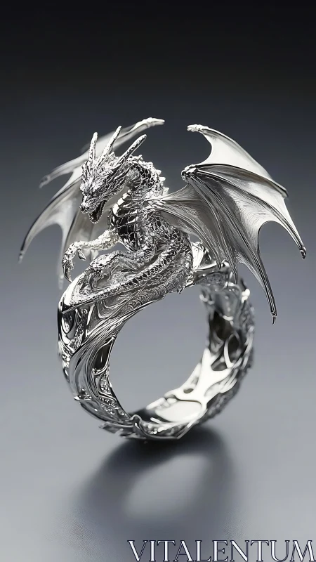 Silver storm dragon coils into a sculpted fantasy ring.