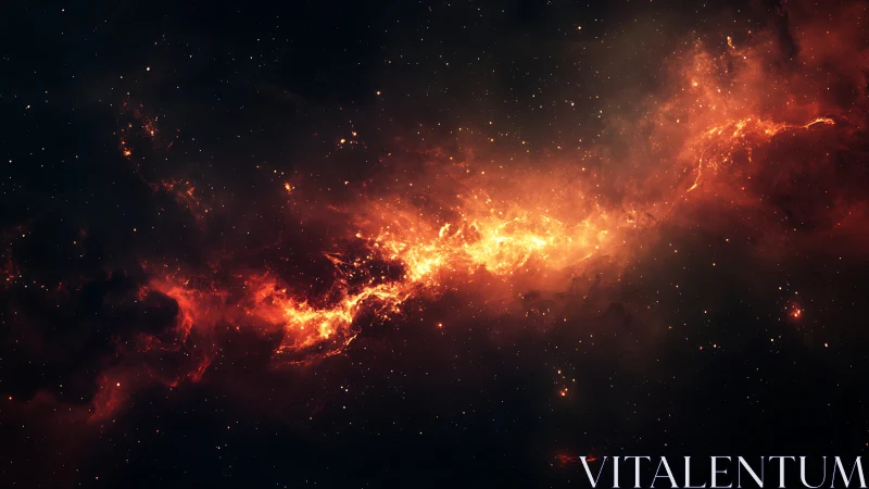 Solar ember river carves a molten path across deep space