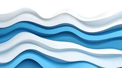 Gentle layered blue and white waves flow in calm harmony