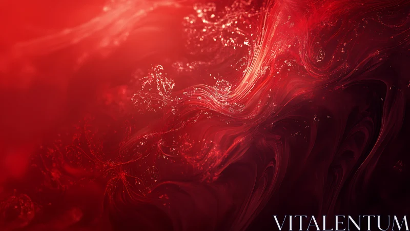 Crimson fluid dynamics with luminescent particulate streams