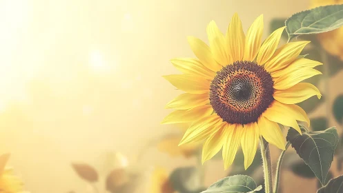 Macro sunflower head with soft-focus bokeh and warm backlight.