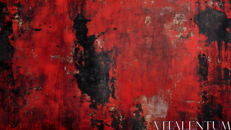 Distressed Red and Black Abstract Texture with Grunge Style.