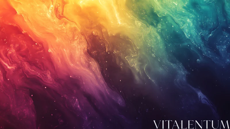 Cosmic rainbow currents drifting through liquid starlight.